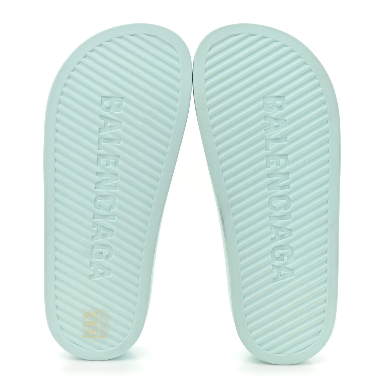 Balenciaga Rubber Womens Chunky Slide Sandals 38 Green Aqua 5 of 9