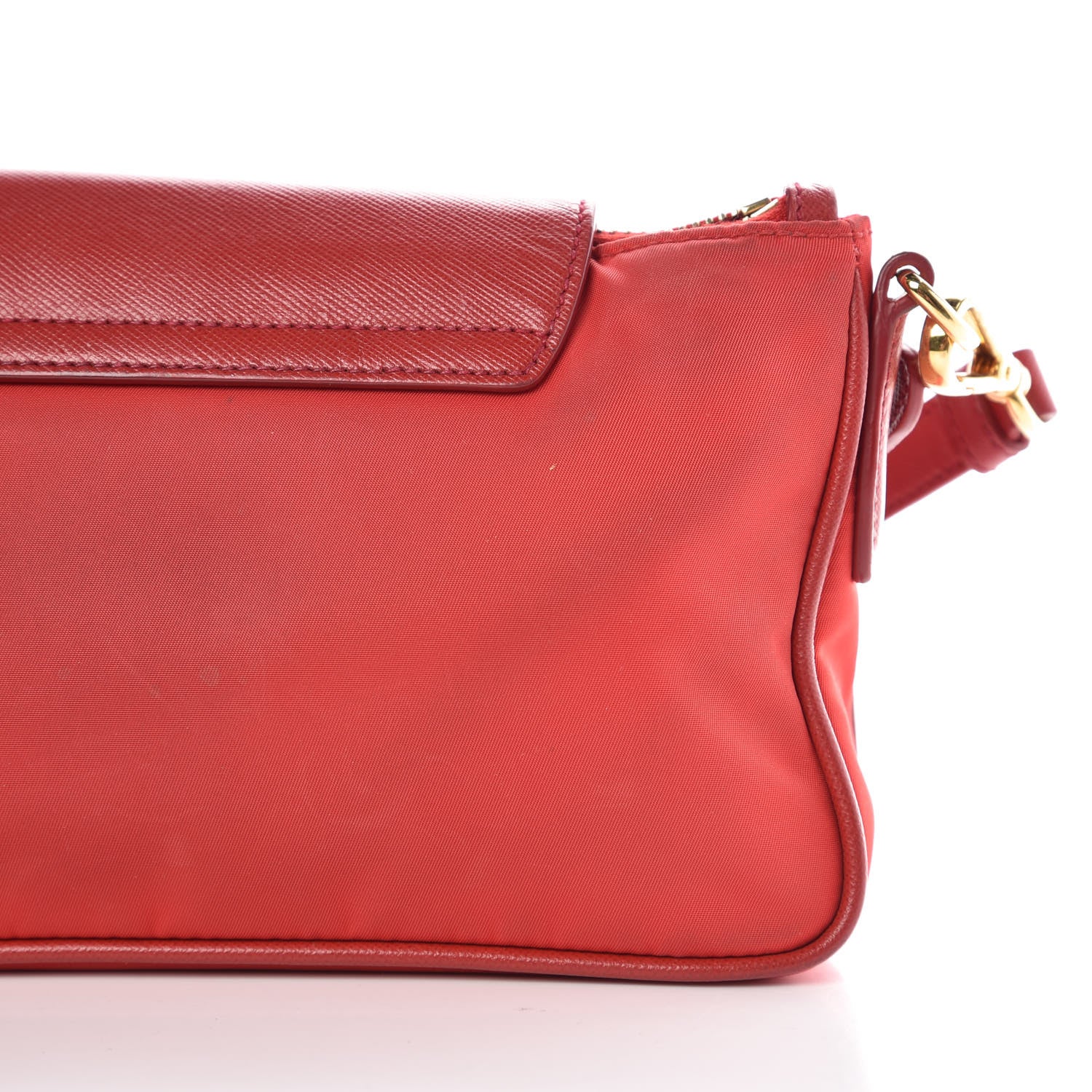Prada Tessuto Nylon Saffiano Crossbody Bag Rosso 15 of 17