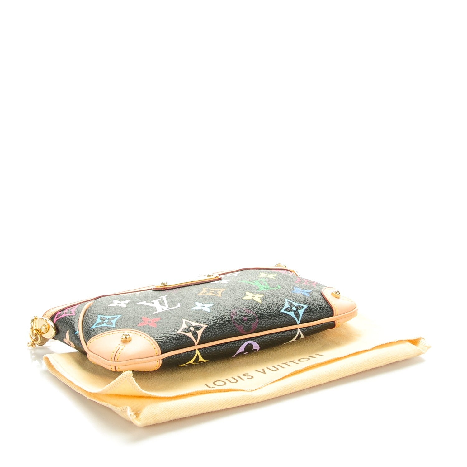 Louis Vuitton Monogram Multicolor Pochette Milla MM Black 4 of 7