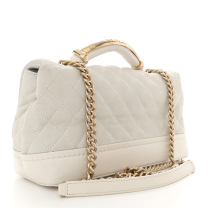 Chanel Iridescent Caviar Quilted Medium Globe Trotter Flap White 3 of 14