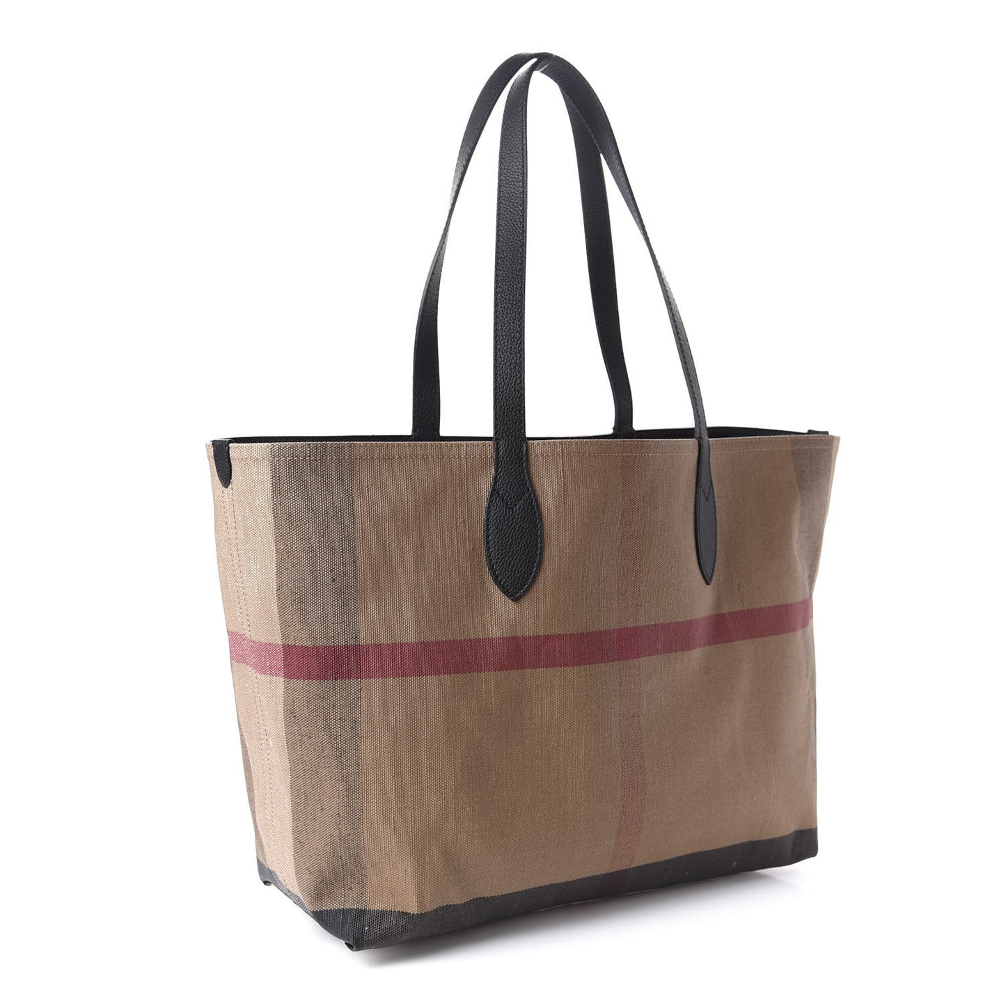 Coated Canvas Mega Check Medium Doodle Tote Black