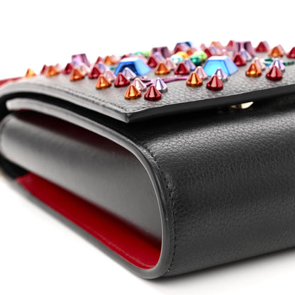 Christian Louboutin Calfskin Spikes Loubinthesky Paloma Crossbody Phone Case Black Multicolor 7 of 8
