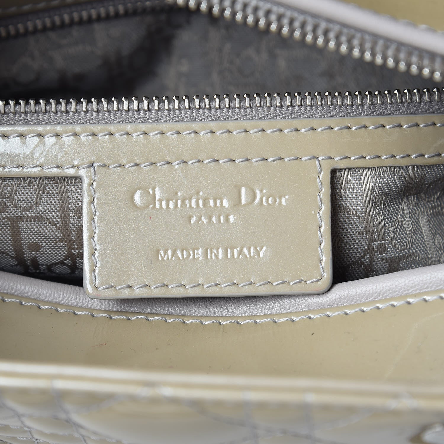 Christian Dior Patent Cannage Large Lady Dior Beige 6 of 16
