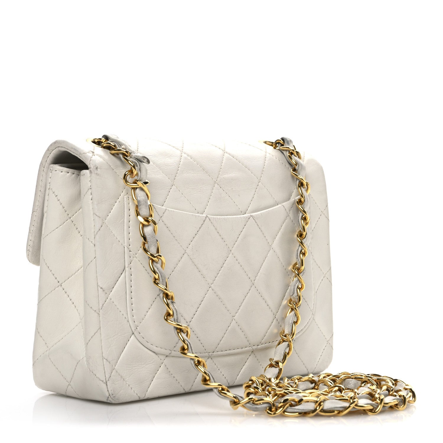 Chanel Lambskin Quilted Mini Square Flap White 3 of 18