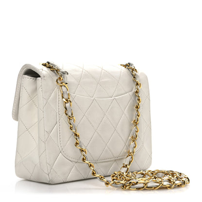 Chanel Lambskin Quilted Mini Square Flap White 3 of 18