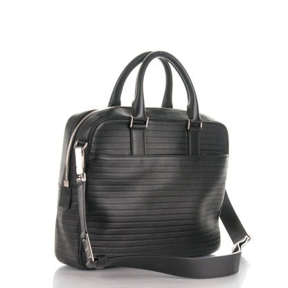 Christian Dior HOMME Calfskin Ribbed Briefcase Black 3 of 11