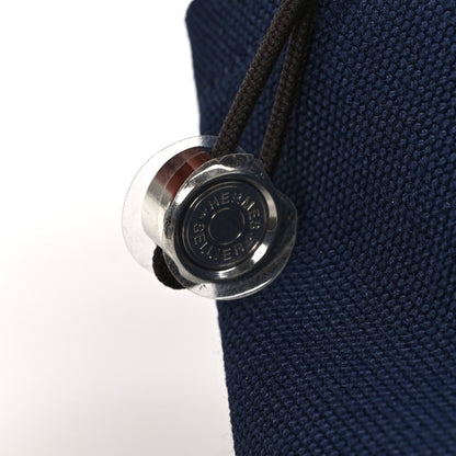 Hermes Coated Canvas On-the-Go Dog Pouch Navy 7 of 10