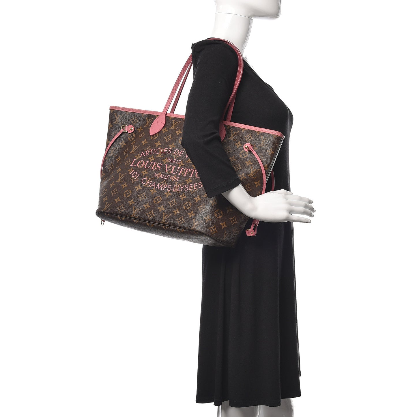 Monogram Articles de Voyage Ikat Neverfull MM Rose Velours