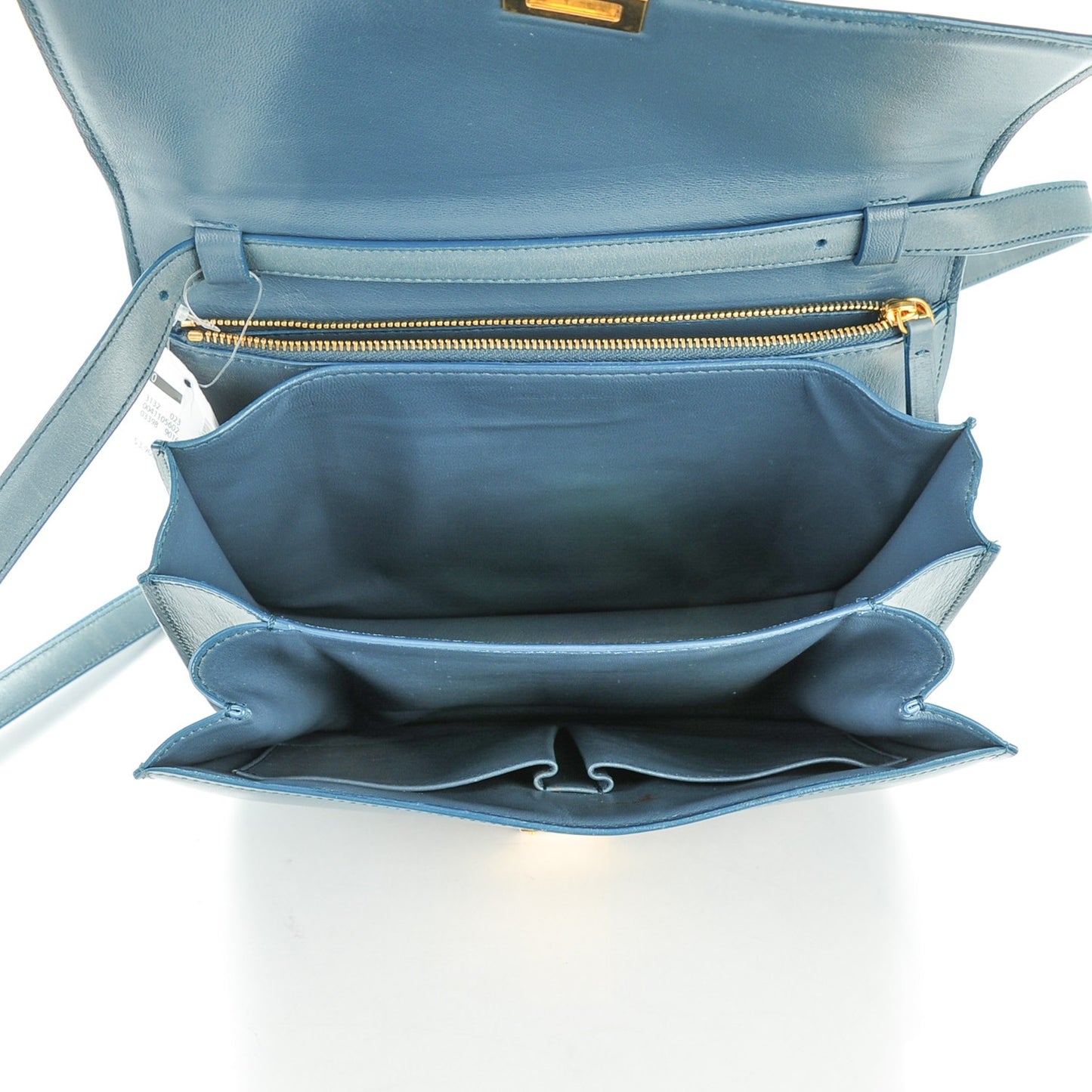 Box Calfskin Medium Classic Box Flap Bag Slate Blue