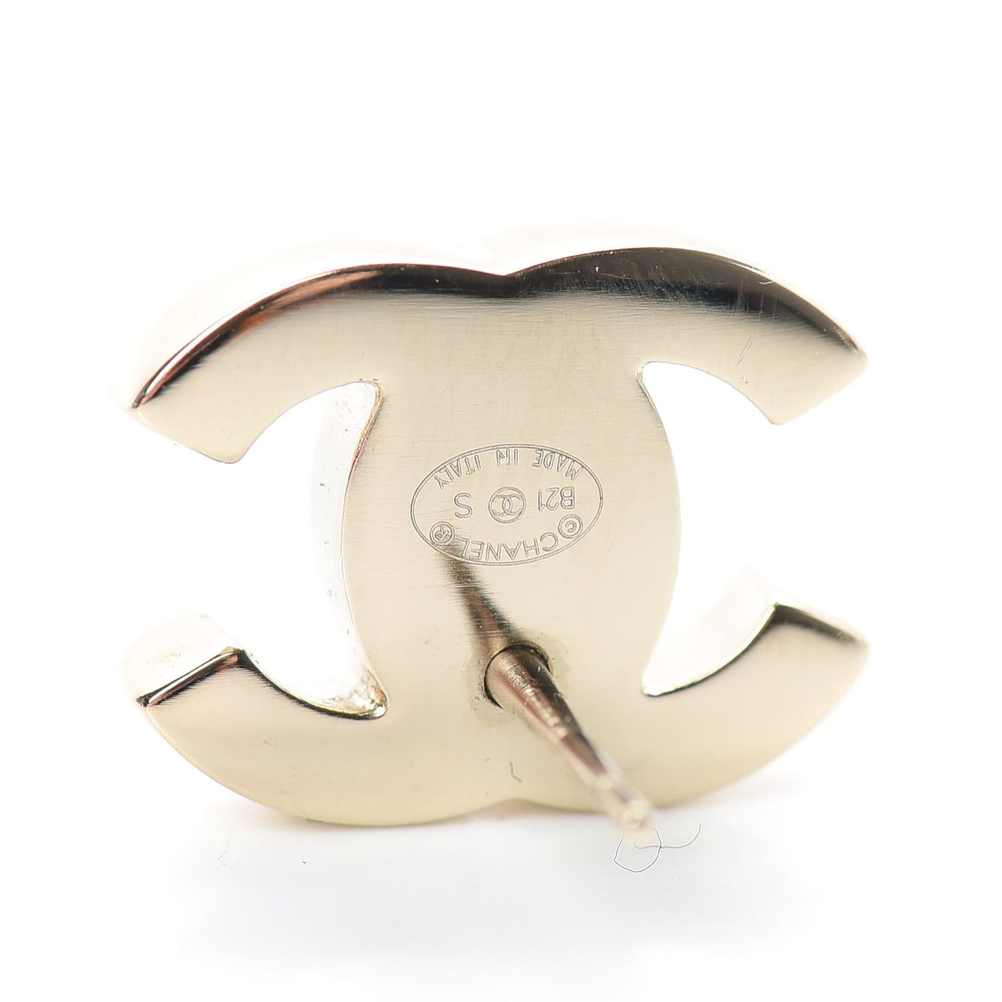 Metal CC Turnlock Earrings Gold