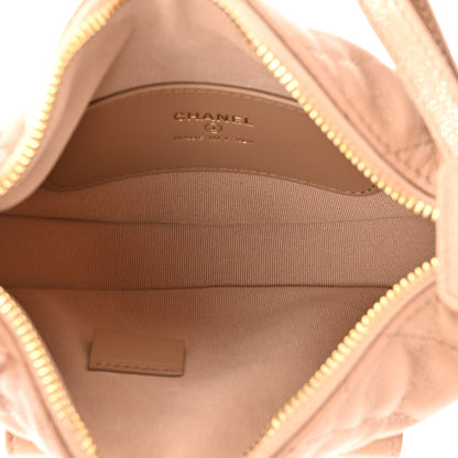 Chanel Caviar Quilted Polly Pocket Pouch Hobo Dark Beige 5 of 11