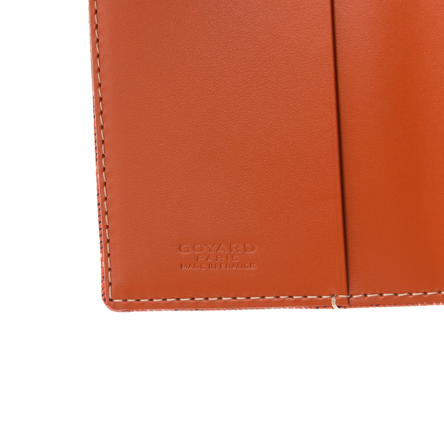 Goyardine Passport Holder Orange