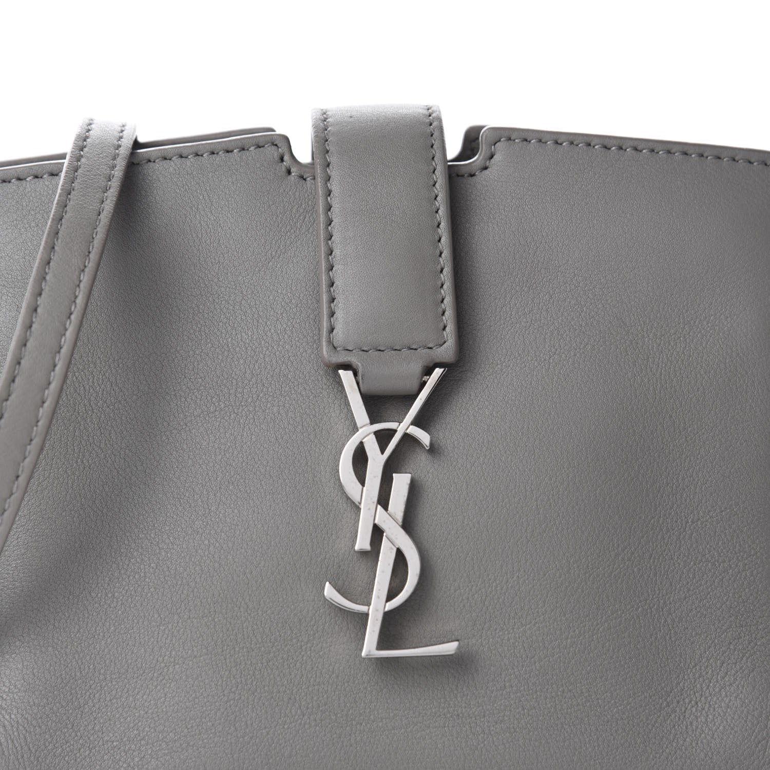 Saint Laurent Calfskin Monogram Toy Cabas Oyster Grey 11 of 11