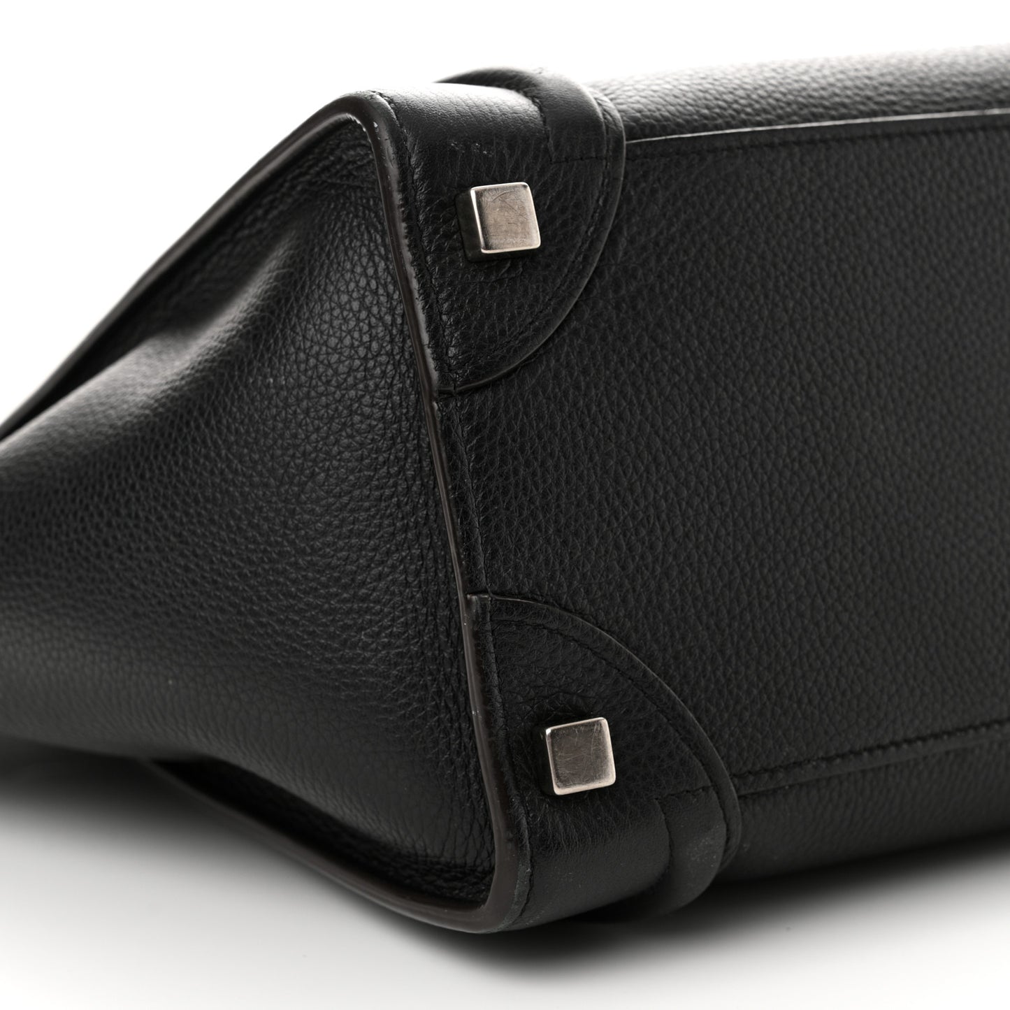 Drummed Calfskin Micro Luggage Black