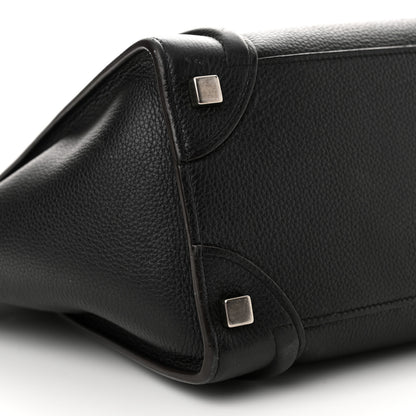 Celine Drummed Calfskin Micro Luggage Black 8 of 19