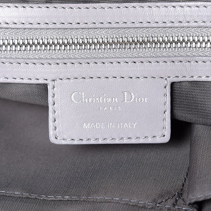 Christian Dior Lambskin Cannage Medium Granville Tote Grey 6 of 7