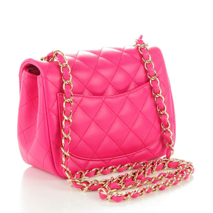 Chanel Lambskin Quilted Mini Square Flap Fuchsia 3 of 8