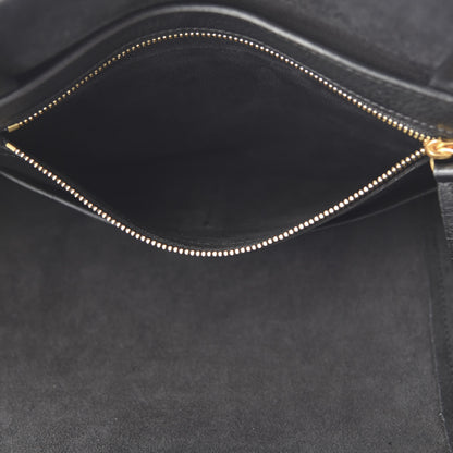 Celine Soft Grained Calfskin Medium Belt Cabas Phantom Black 7 of 10