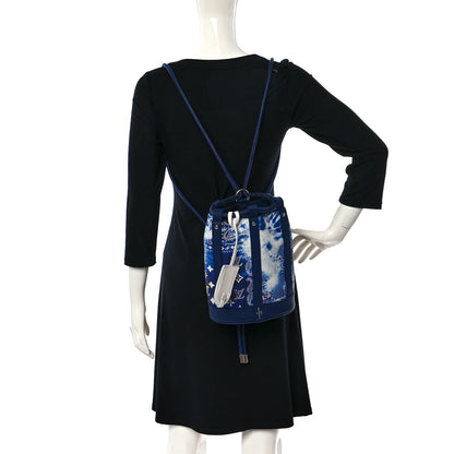 Louis Vuitton Cowhide Monogram Bandana Randonnee PM Blue 2 of 8