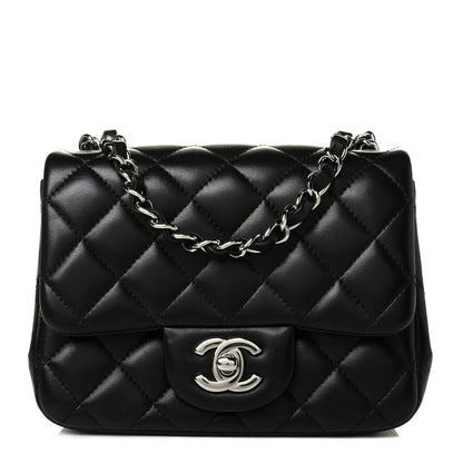 Chanel Lambskin Quilted Mini Square Flap Black 1 of 6