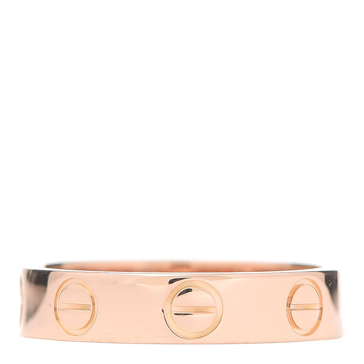 18K Pink Gold 3.5mm LOVE Wedding Band Ring 45 3.25