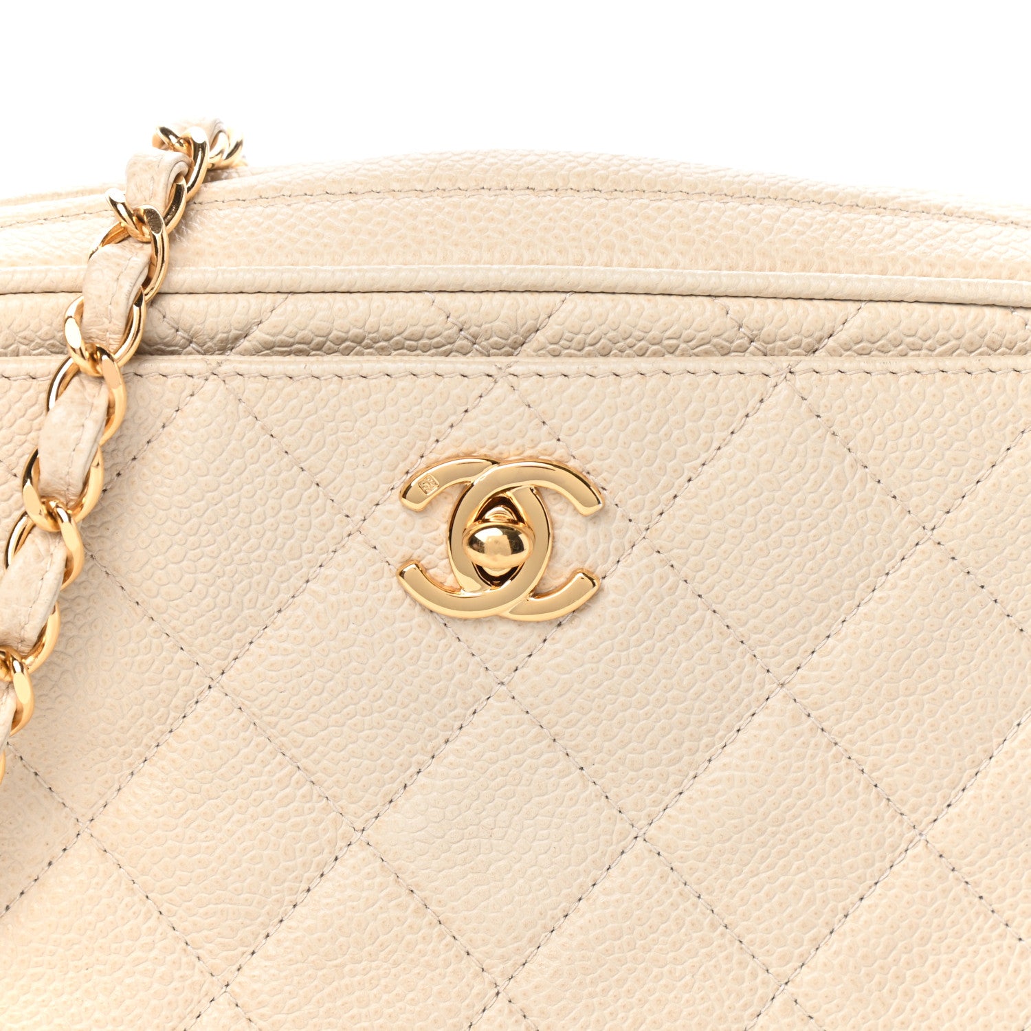Chanel Caviar Quilted Camera Case Beige Clair 9 of 11