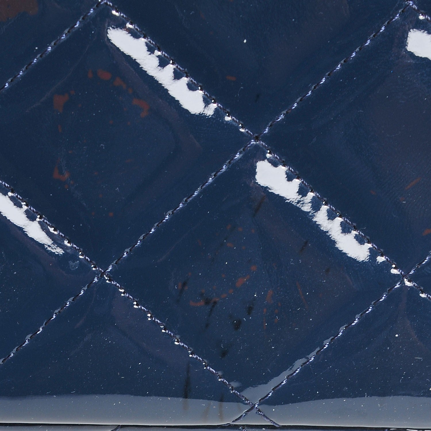 Chanel Patent Calfskin Quilted Jumbo Double Flap Blue 10 of 13