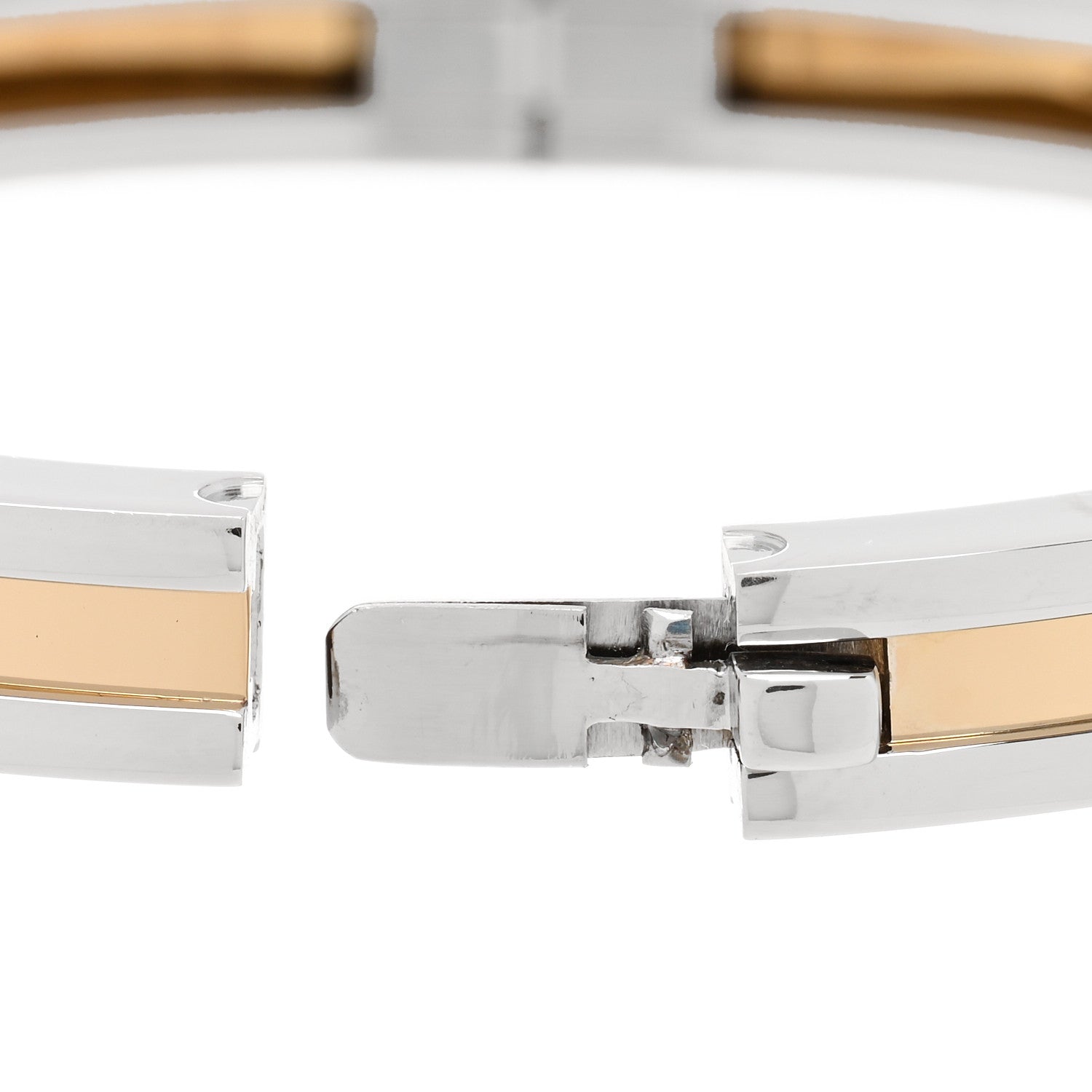 Bulgari 18K Yellow Gold Stainless Steel B.Zero1 Bangle Bracelet 3 of 4