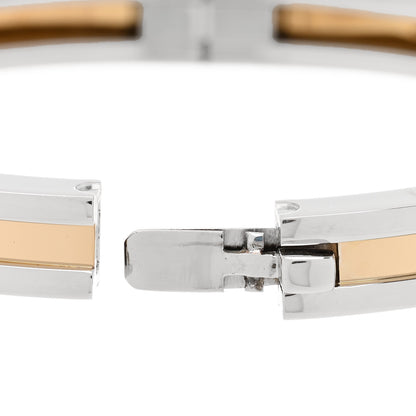 Bulgari 18K Yellow Gold Stainless Steel B.Zero1 Bangle Bracelet 3 of 4