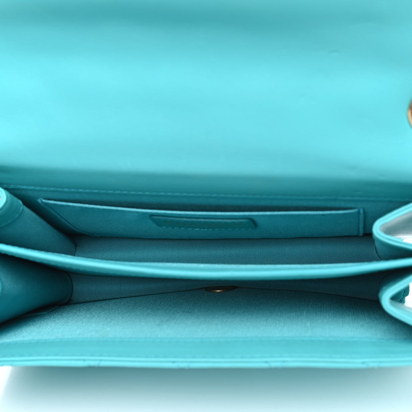 Calfskin Quilted Medium Everyday Chic Single Flap Turquoise