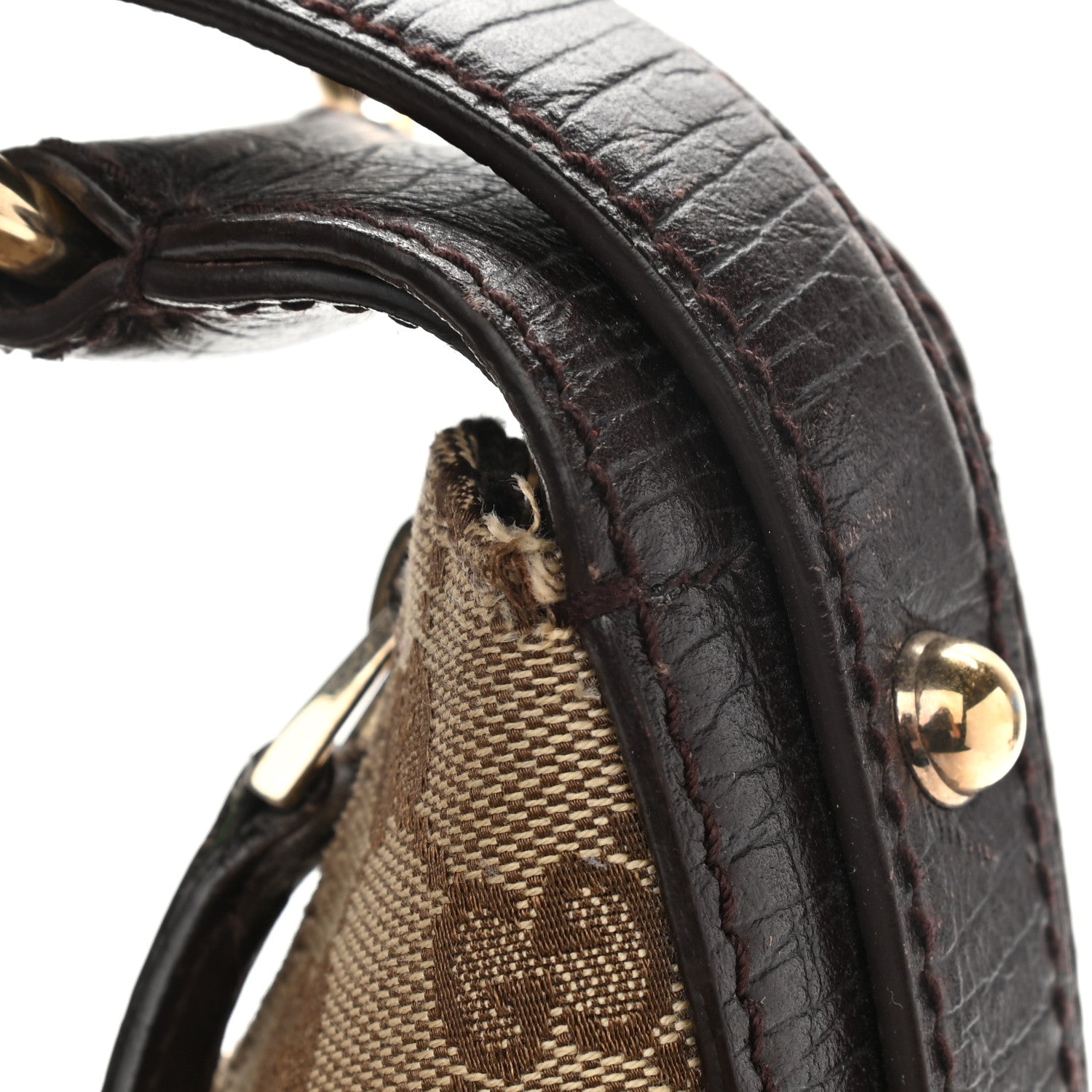 Gucci Monogram Medium Horsebit Chain Hobo Dark Brown 15 of 18