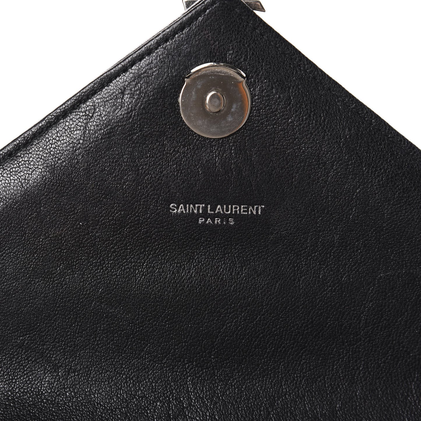 Sheepskin Tri-Quilt Monogram Medium College Bag Black