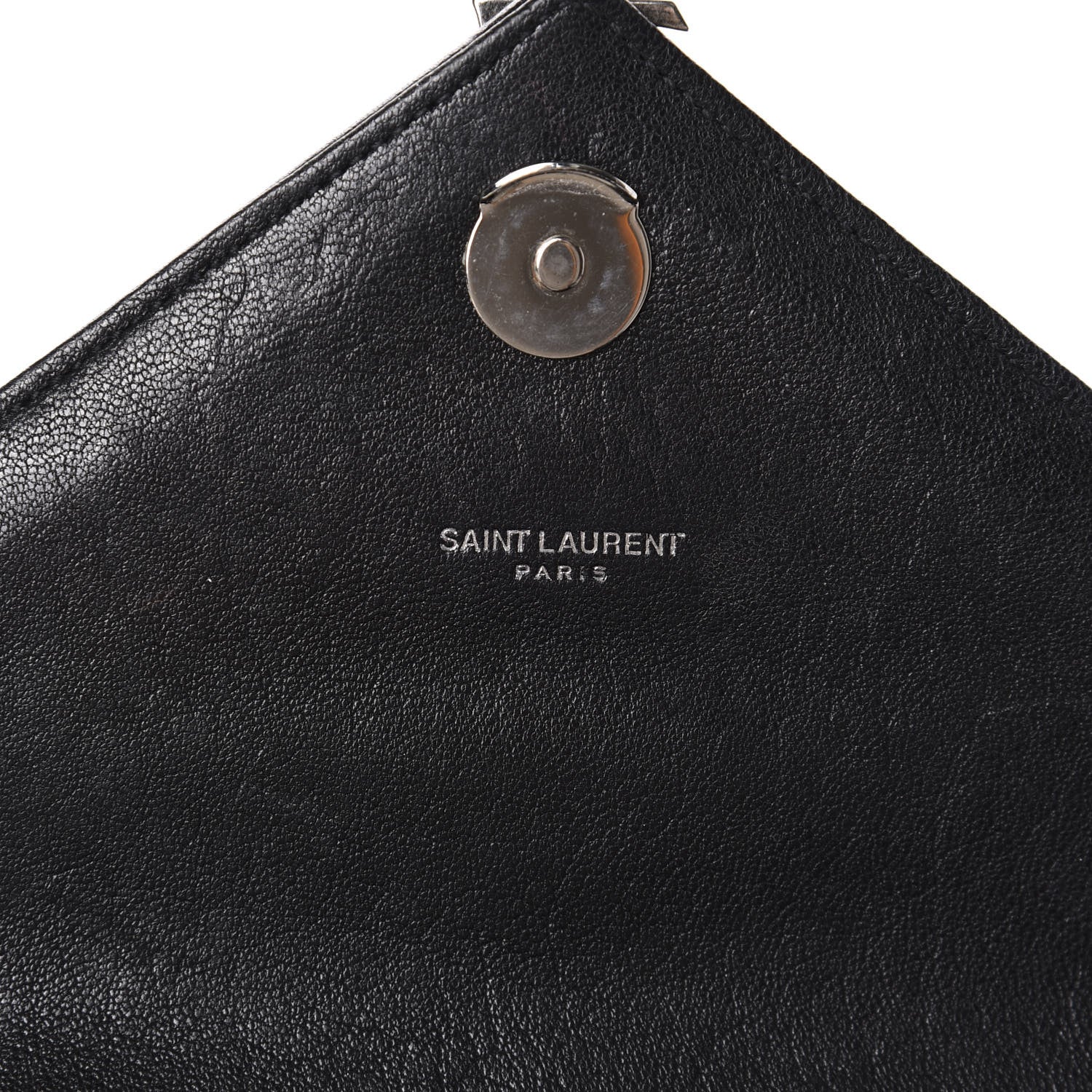 Saint Laurent Sheepskin Tri-Quilt Monogram Medium College Bag Black 8 of 11