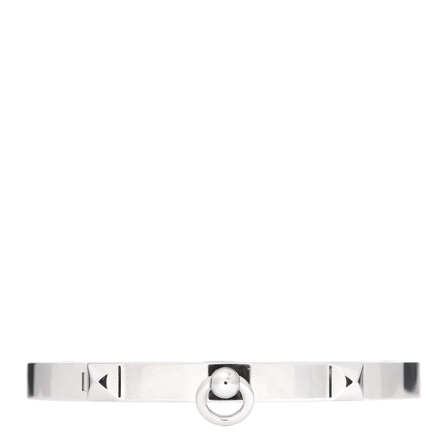 18K White Gold PM Collier De Chien Bracelet LG