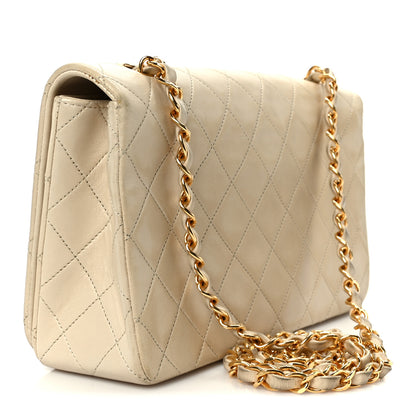 Chanel Lambskin Quilted Medium Single Flap Beige 3 of 12