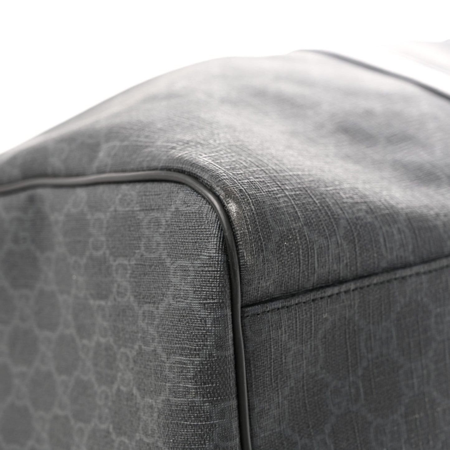 GG Supreme Monogram Medium Carry-On Duffle Bag Black Grey