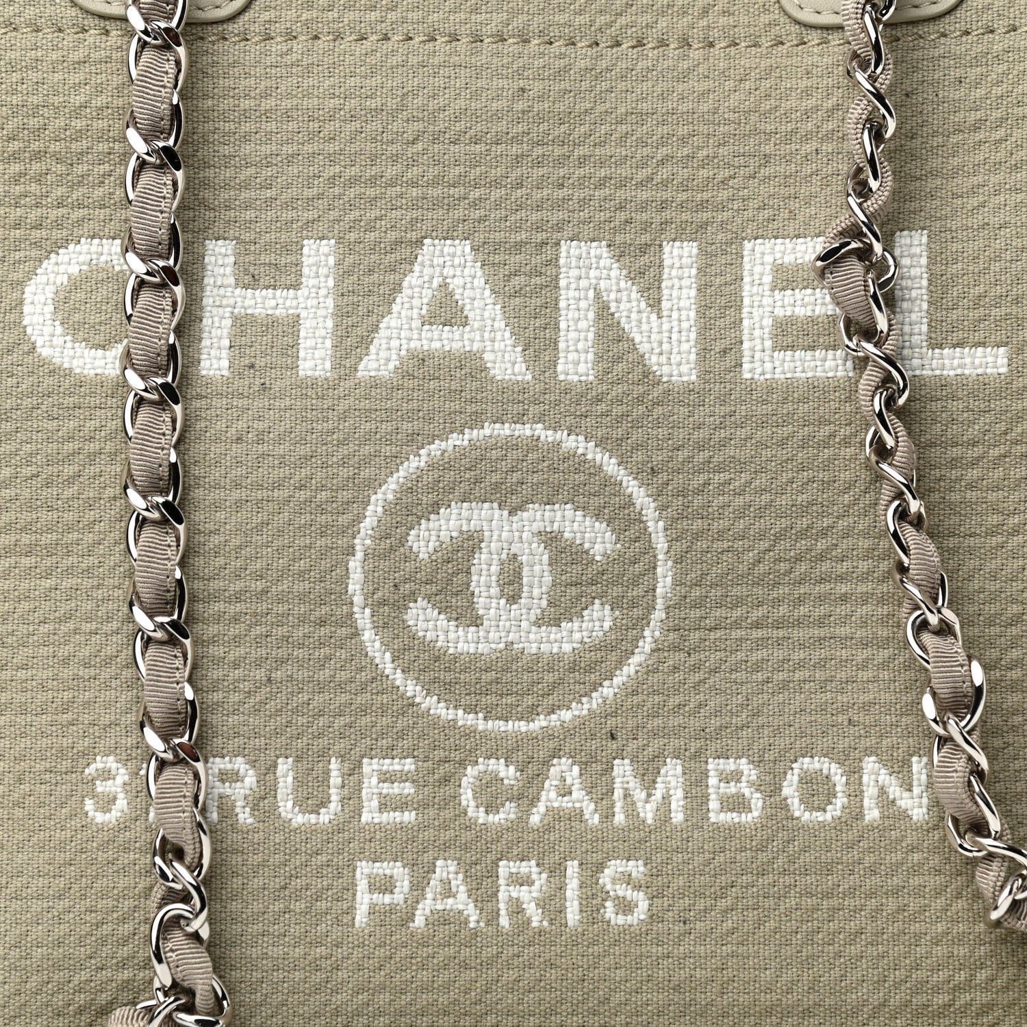 Chanel Mixed Fibers Medium Deauville Tote Grey 16 of 23