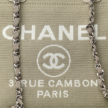Chanel Mixed Fibers Medium Deauville Tote Grey 16 of 23