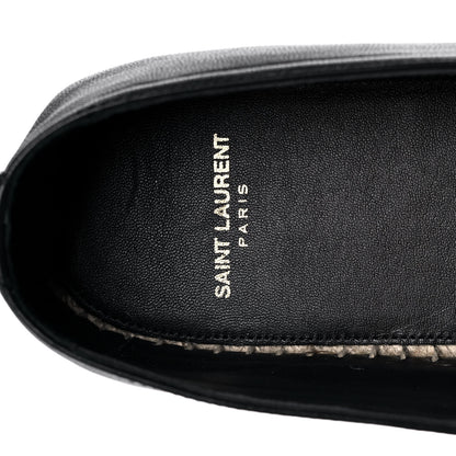 Saint Laurent Lambskin Mens Monogram Espadrilles 42 Black 7 of 10