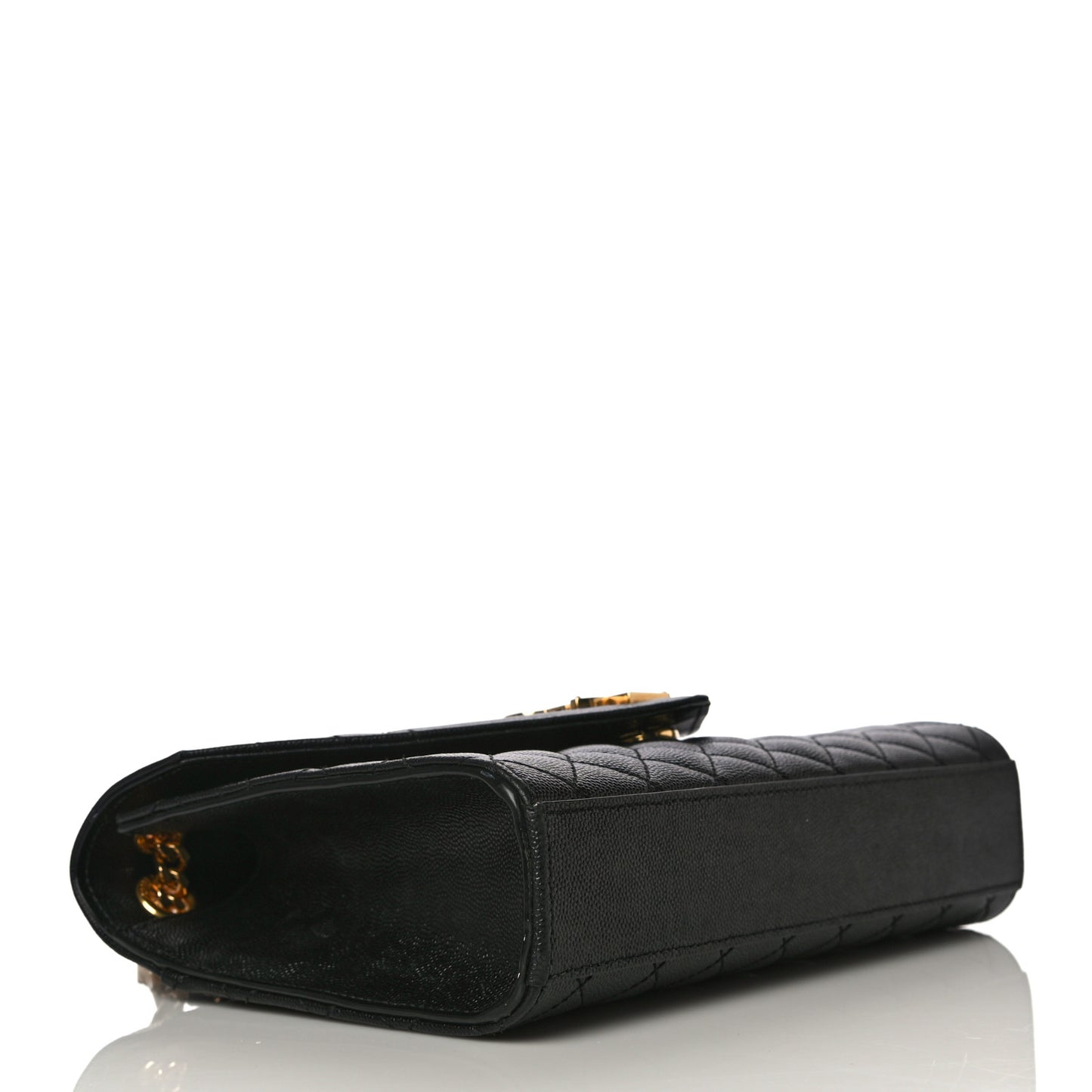 Grain De Poudre Textured Mixed Matelasse Triquilt Medium Monogram Satchel Black