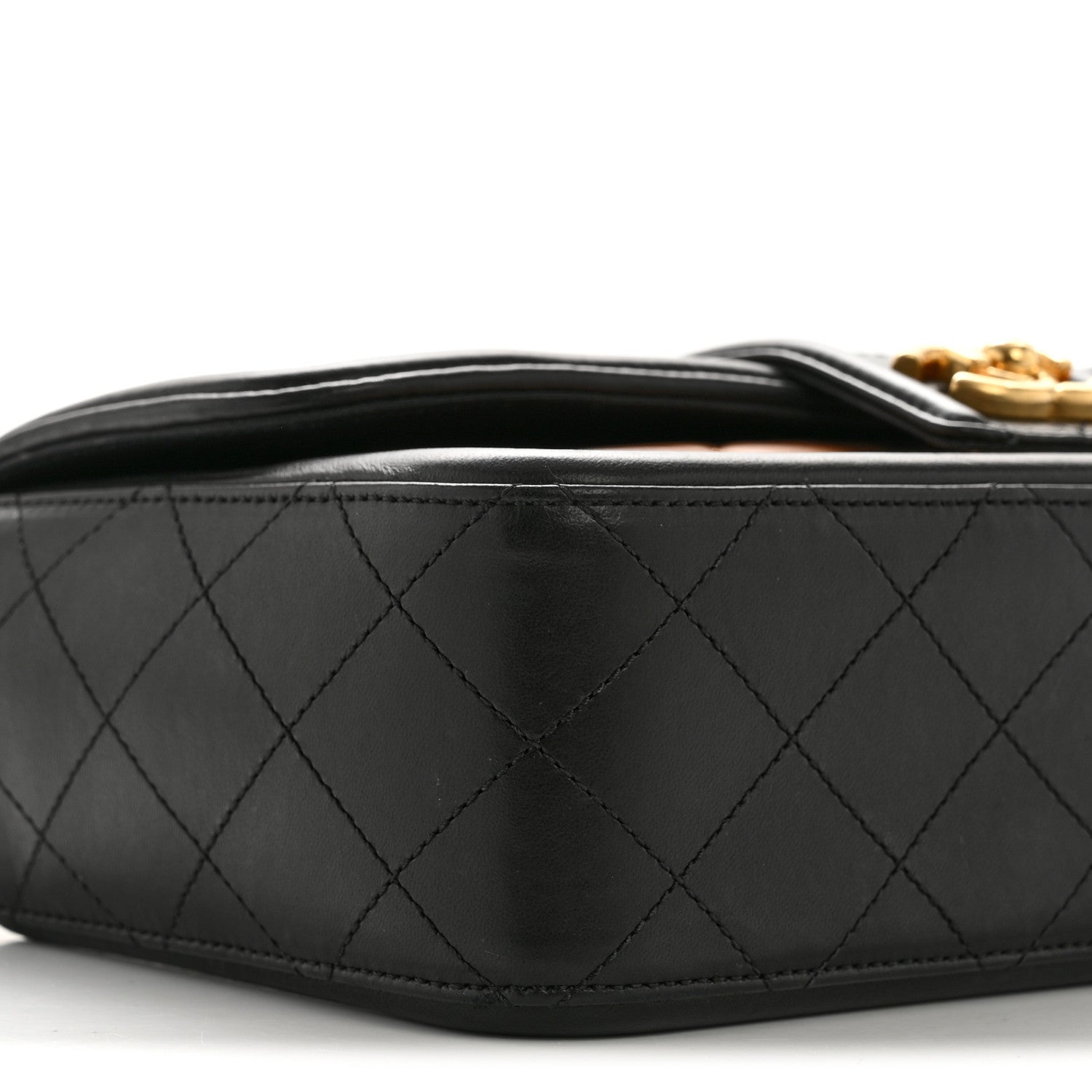 Chanel Lambskin Quilted Medium Elegant CC Flap Dark Beige Black 9 of 14