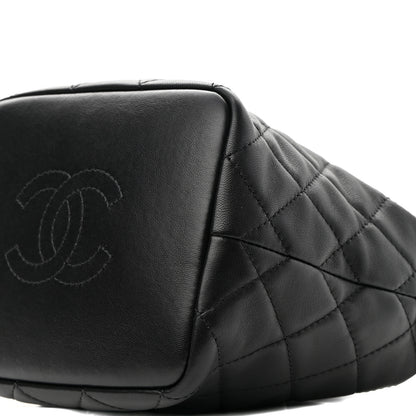 Chanel Lambskin Quilted Small Perfect Meeting Hobo Black 9 of 9