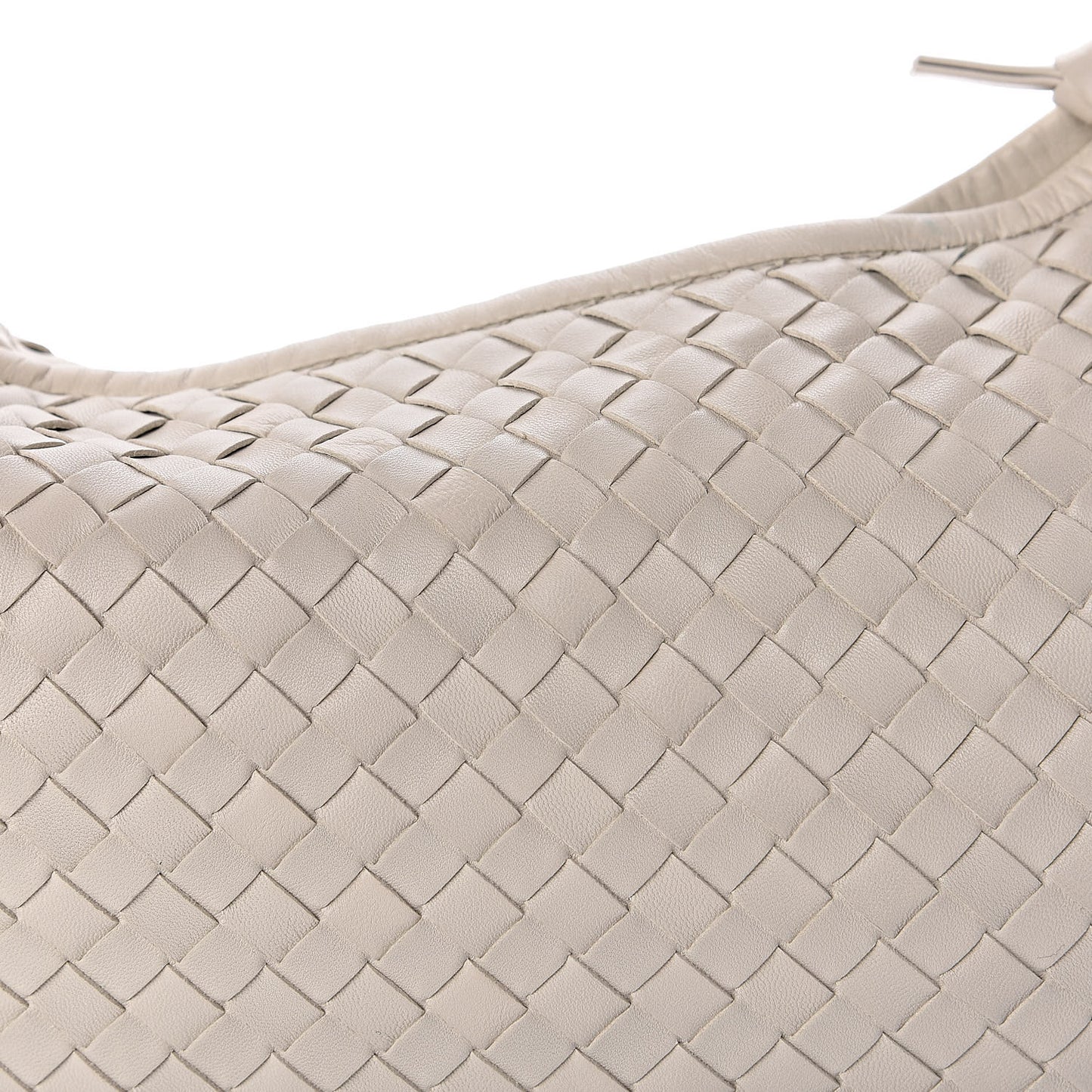 Nappa Intrecciato Medium Veneta Hobo Cream