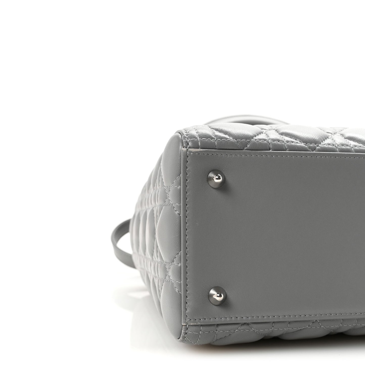 Lambskin Cannage Medium Lady Dior Grey