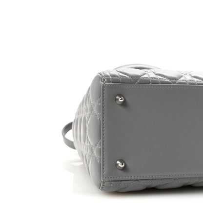 Christian Dior Lambskin Cannage Medium Lady Dior Grey 9 of 10