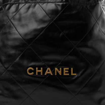 Chanel Shiny Calfskin Quilted Small Chanel 22 Black 9 of 11