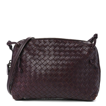 Bottega Veneta Nappa Intrecciato Nodini Crossbody Messenger Burgundy 3 of 17