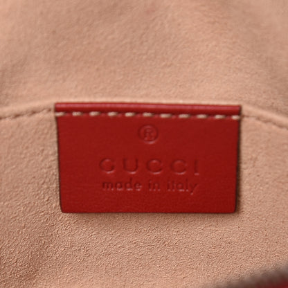 Gucci Calfskin Matelasse GG Marmont Belt Bag 95 38 Hibiscus Red 7 of 10