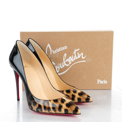Christian Louboutin Patent Degrade Leopard Pigalle Follies 100 Pumps 39.5 Leopard Black 8 of 8