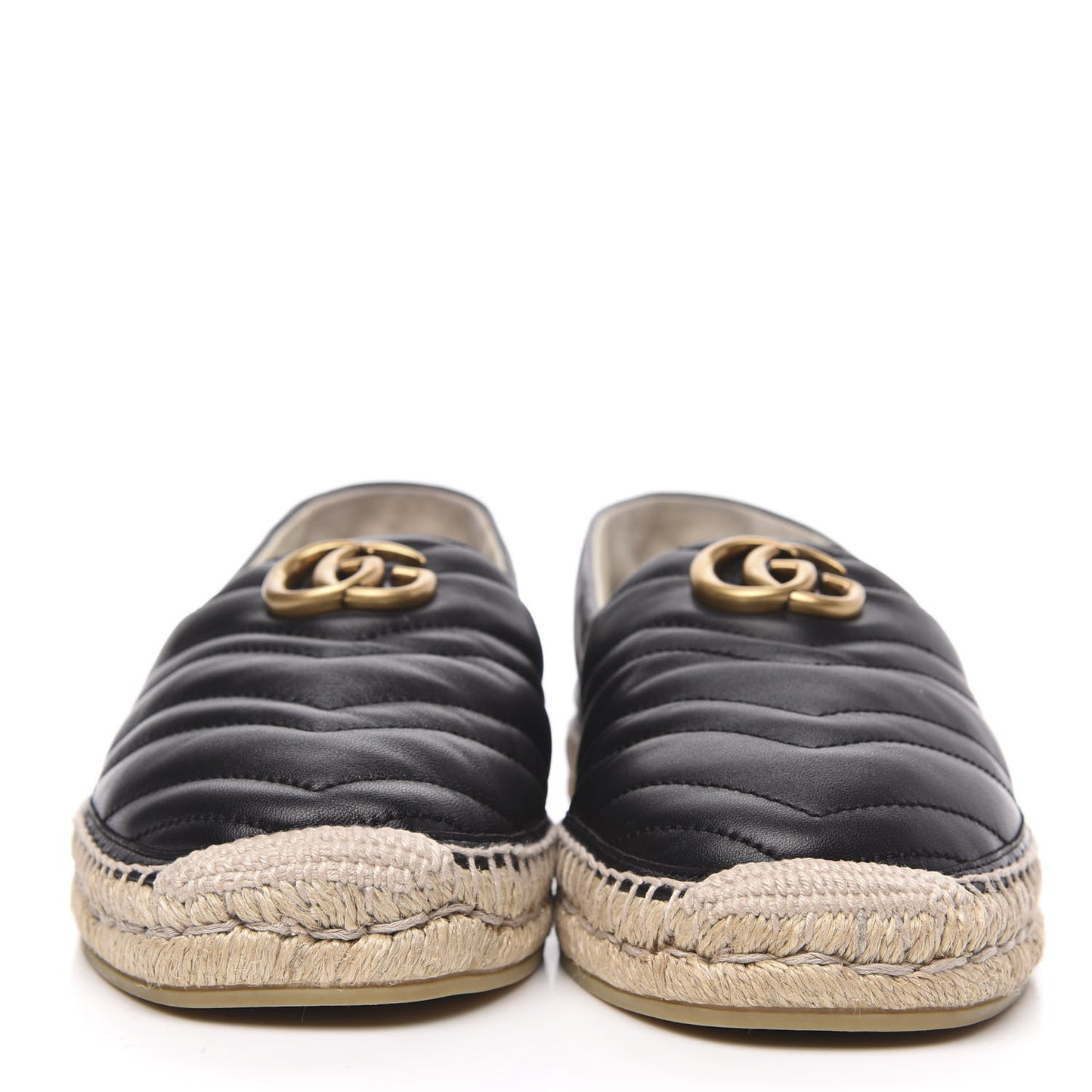 Nappa Matelasse Mens GG Marmont Espadrilles 9.5 Black